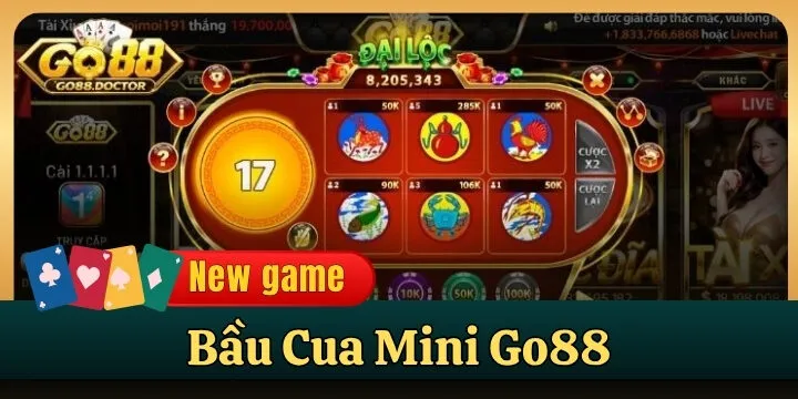 Bầu Cua Mini Go88 - Đặt cược liền tay tiền về đầy túi