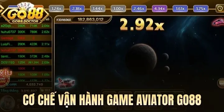 Cơ chế vận hành game Aviator Go88