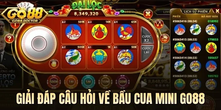 Giải đáp câu hỏi của game thủ về Bầu Cua Mini Go88