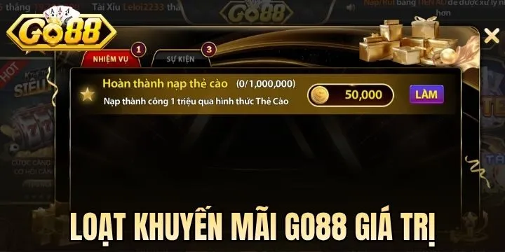 Loạt khuyến mãi Go88 độc quyền dành riêng cho hội viên