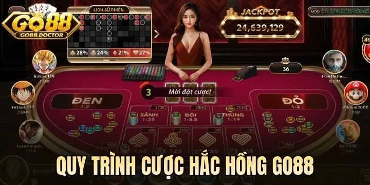 Cách bắt đầu một ván Hắc Hồng Go88 cơ bản