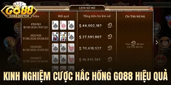 Sai lầm dẫn đến ‘’cháy túi’’ cần né khi chơi Hắc Hồng Go 88