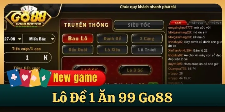 Lô Đề 1 Ăn 99 Go88 - Chốt số đẹp kiếm tiền trong tầm tay