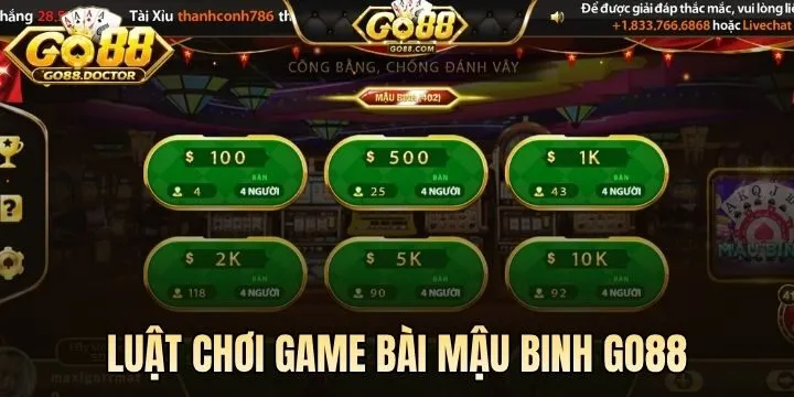 Nắm chắc luật chơi Mậu Binh Go88