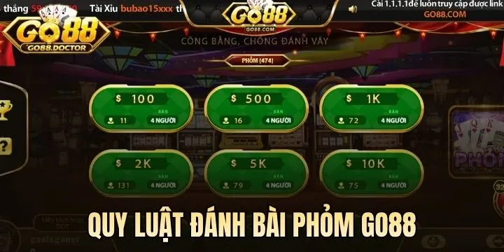 Nắm chắc quy luật đánh bài Phỏm Go88
