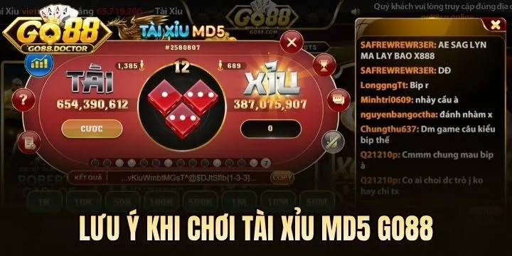Lưu ý quan trọng để không bị cháy túi bởi Tài Xỉu MD5 Go 88