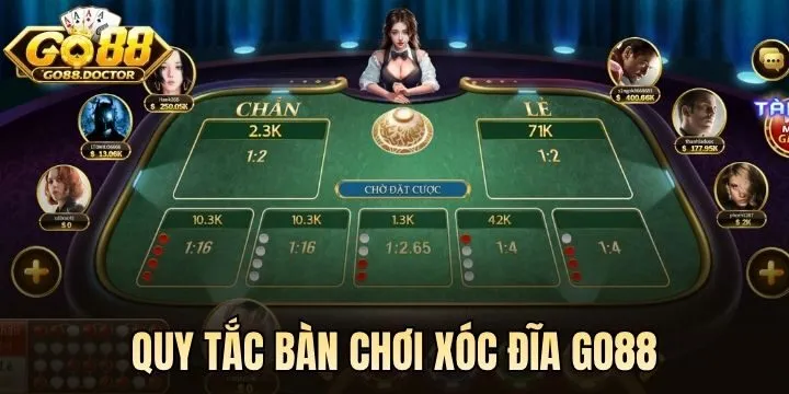 Quy tắc bàn chơi Xóc Đĩa Go88