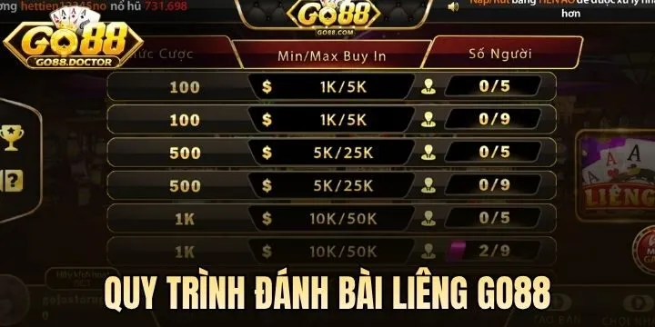 Quy trình 03 bước vào việc bắt đầu đánh Liêng Go88