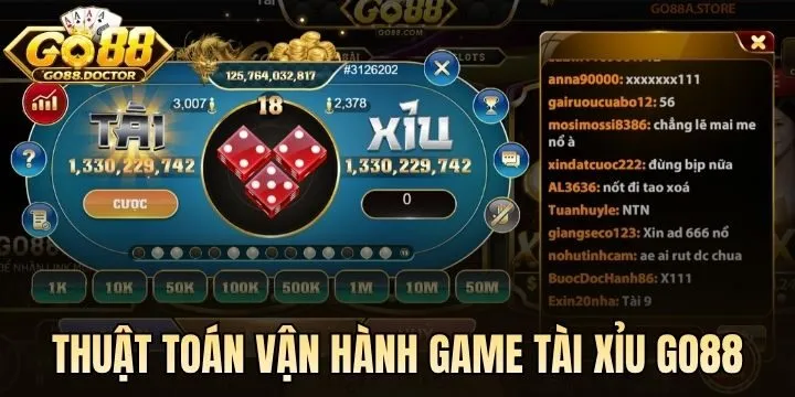 Vén màn thuật toán vận hành game Tài Xỉu Go88